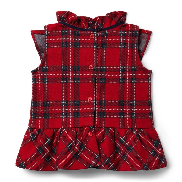 TARTAN RUFFLE PEPLUM TOP - Picture 2 of 4